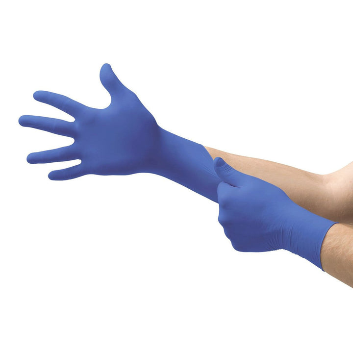 1000, Nitrile Exam Glove Microflex Ultrasense US-220-S SMALL, BLUE Standard Cuff Textured Fingertips - OverstockMedicalSupply.com