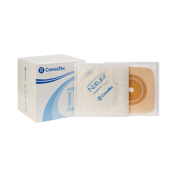 10 Ct, ConvaTec 125265 Ostomy Barrier Trim to Fit, Standard Stomahesive Adhesive 57 mm Flange System Opening 5 X 5 Inch - OverstockMedicalSupply.com