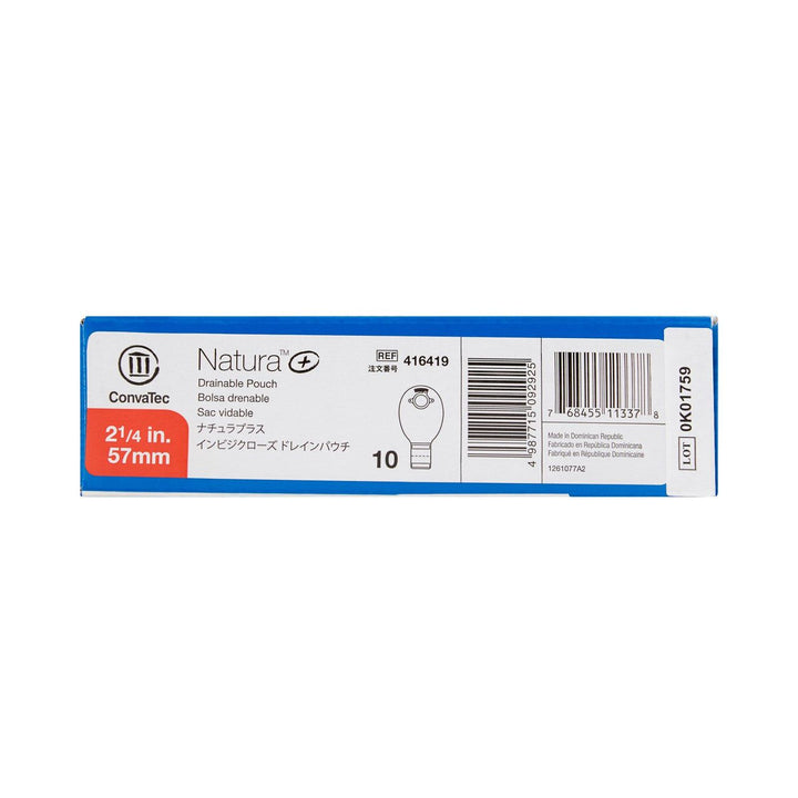 10 Ct ConvaTec 416419 Ostomy Pouch Natura Two-Piece System 12 Inch Len. Drainable, 1 Sided Comfort Panel - OverstockMedicalSupply.com