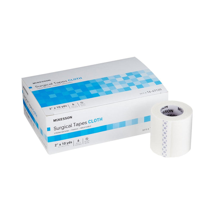 12 Ct, McKesson 16-47120 Medical Tape Surgical Tape, Silk-Like Cloth Tape 2" X 10 Yard - OverstockMedicalSupply.com