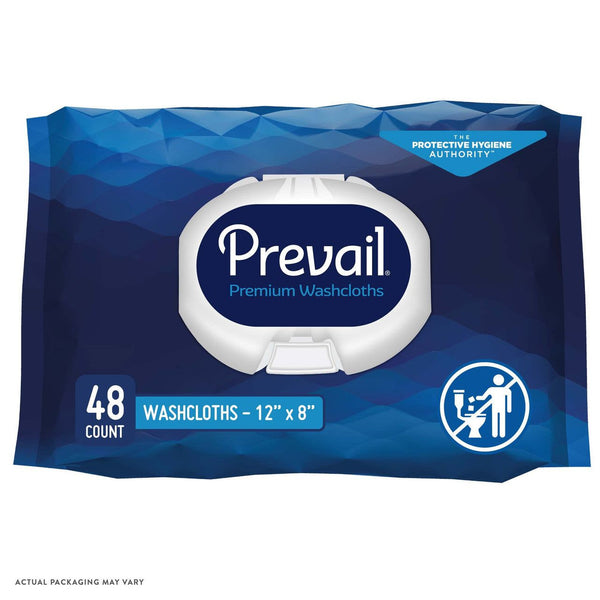 288 Ct, Prevail WW-710 Personal Cleansing Wipe disposable adult washcloths, 8 X 12 Soft Pack Scented, Aloe, Vitamin E, Chamomile - OverstockMedicalSupply.com
