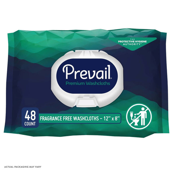 288 Ct, Prevail WW-810 Personal Cleansing Wipe hypoallergenic Lotion disposable adult washcloths, 12 X 8 Soft Pack Unscented, Aloe, Vitamin E, Chamomile - OverstockMedicalSupply.com