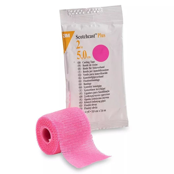 3M Scotchcast Plus 82002X Cast Tape 2 Inch X 12 Foot Fiberglass Pink