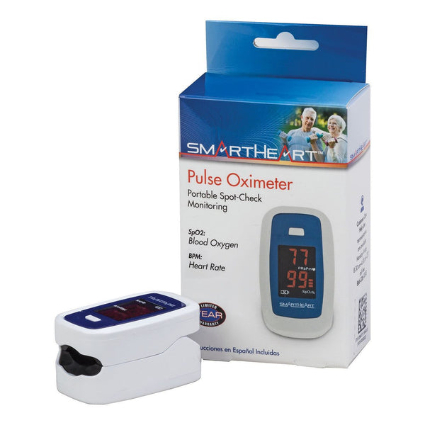 3 Pack, Fingertip Pulse Oximeter SmartHeart 11-50K Adult Finger Pulse Oximeter Pulse rate, Heart rate Sensor - OverstockMedicalSupply.com