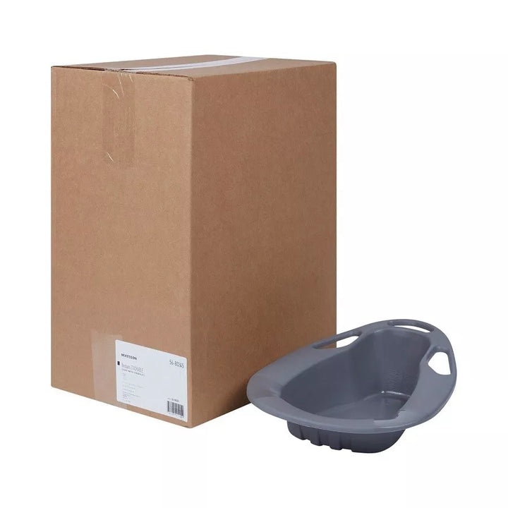 50 Pack, Stackable Bedpan Graphite, 56-80245 2 Quart  1893 ml