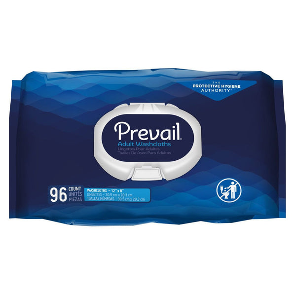 576 Ct, Prevail WW-720 Personal Cleansing Wipe Prevail Adult washcloths, Soft Pack Scented, Aloe Vitamin E Chamomile - OverstockMedicalSupply.com