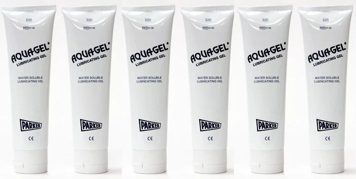 6 Pack, Parker Aquagel Lubricating Jelly 5 oz. Tube Clear, Water-soluble, lubricant 57-05