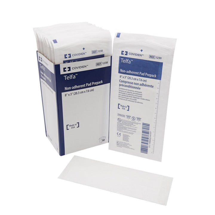 1238 Non-Adherent Dressing Telfa Ouchless 3 X 8 Inch