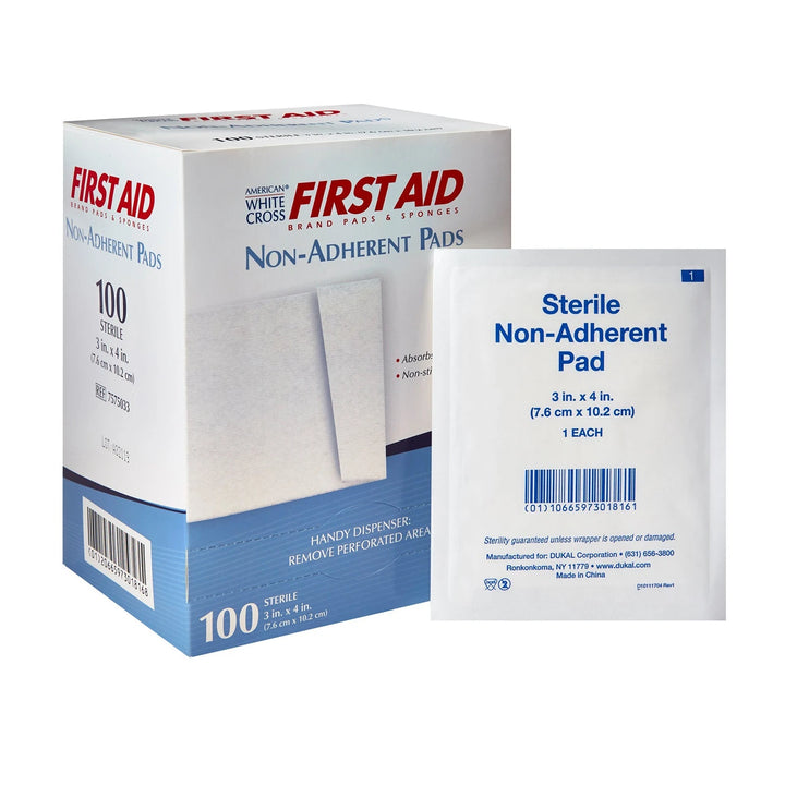 American White Cross 7575033 Non-Adherent Pads Dressing 3 X 4 First Aid