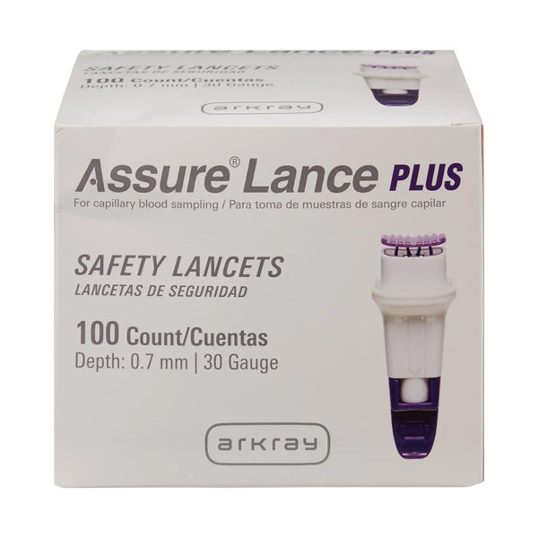 Assure Safety Lancet 30 Gauge 0.7 mm, 30G X 0.7 mm Push Button Activated Sterile 990130