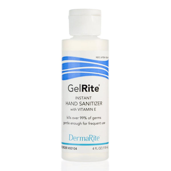 Hand Sanitizer with vitamin E 00104 GelRite Ethyl Alcohol Gel 4 oz. Flip Bottle, 24/Case - OverstockMedicalSupply.com