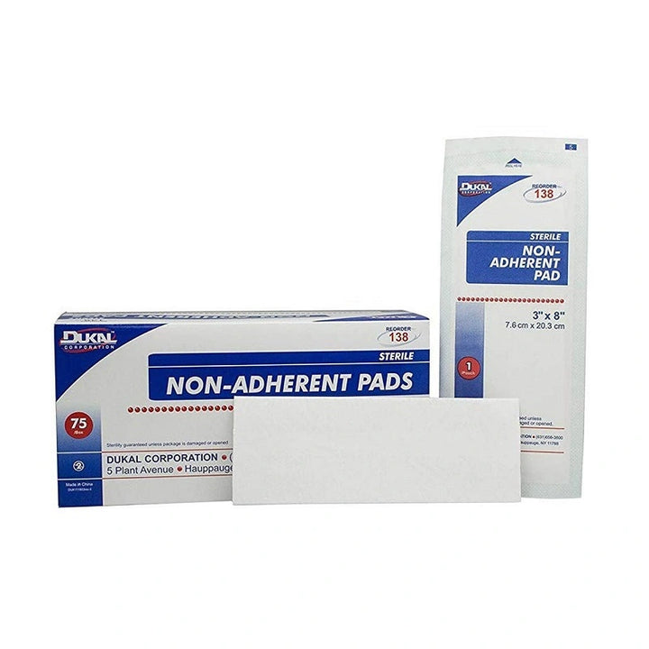 Dukal 138 Non-Adherent Pads Dressing 3 X 8