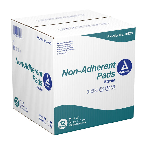 1200 Case Dynarex 3423 Non-Adherent Dressing 2 X 3 Inch Sterile