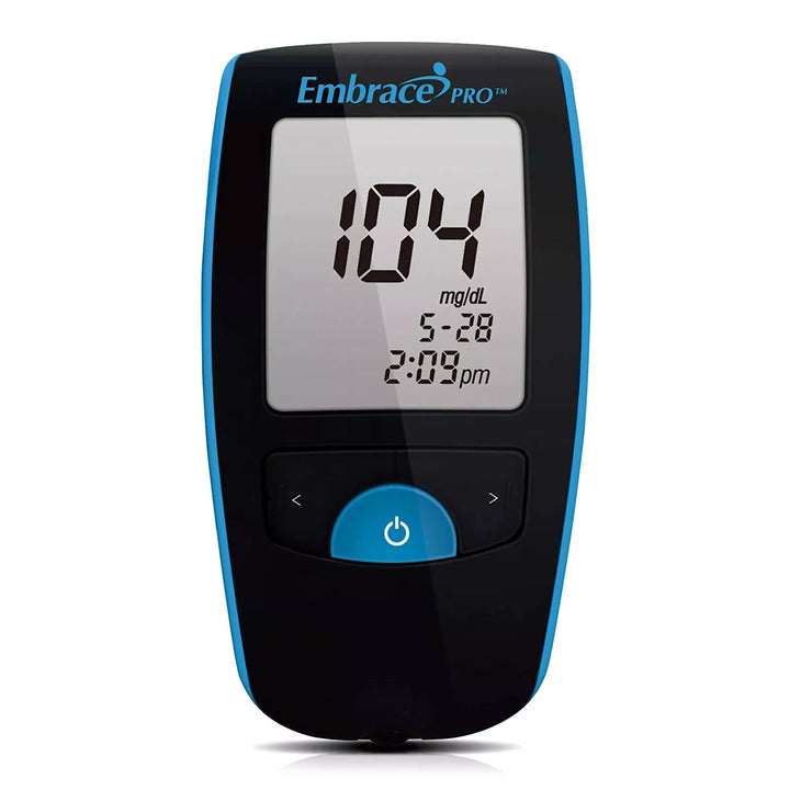 Embrace Blood Glucose Meter PRO 5 Second Results Stores 500 Results No Coding Required ALL01AM0200