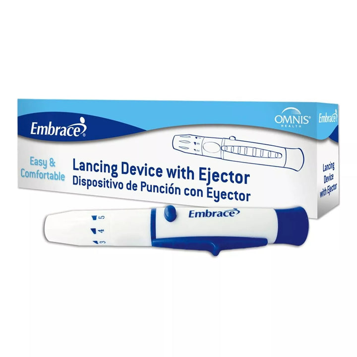 Embrace Lancing Device Self Destructive Mechanism Push Button Activation APX02AB0122