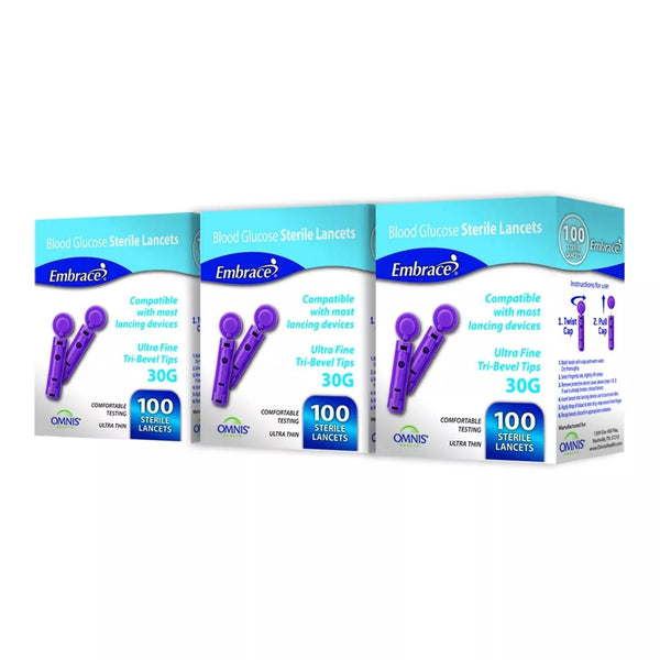 Embrace Non-Safety Lancet 30 Gauge, 30G Twist Top Cap Sterile Ultra Fine Tip SHN02GM0123