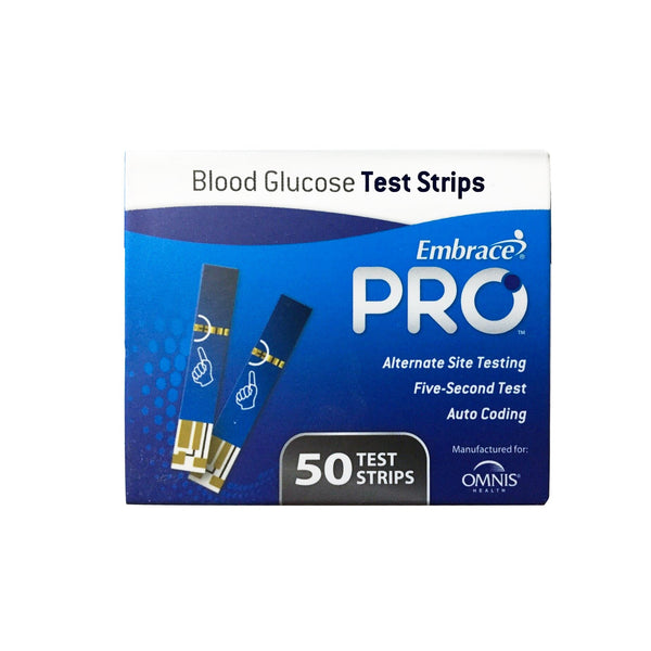 Embrace PRO Blood Glucose Test Strips 50 Strips per Pack FOR EmbracePRO Meter ALL02AM0202