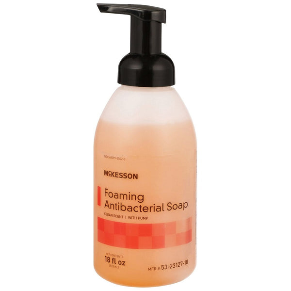 Foaming Antibacterial Hand Soap McKesson 53-23127-18, Liquid 18 oz. Pump Bottle
