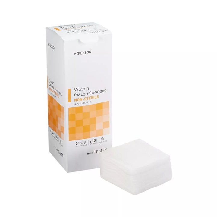 Woven Gauze Sponges, 2 X 2, 12-Ply, McKesson 22122000