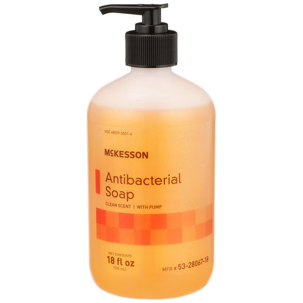 Hand Soap Antibacterial Soap McKesson 53-28067-18 Liquid 18 oz. Benzethonium Chloride