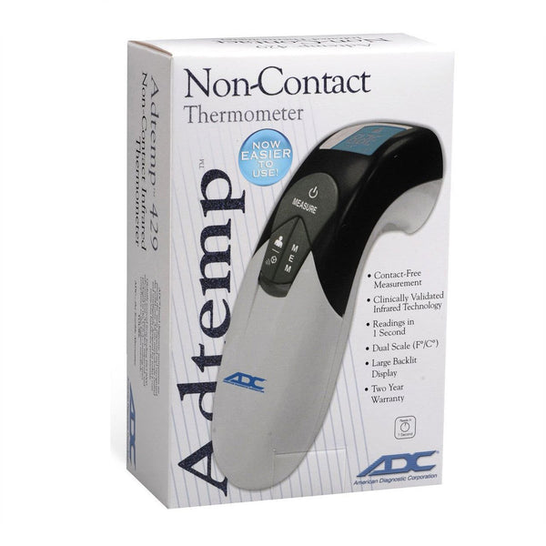 Non-Contact Skin Surface Thermometer, Digital Touch Free Thermometer Adtemp 429 Infrared Skin Probe, Each - OverstockMedicalSupply.com