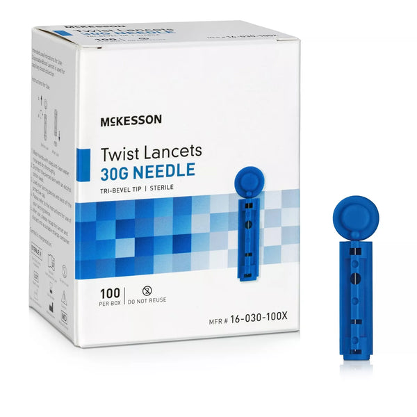 Non-Safety Lancet 30 Gauge, 30G Twist Off Cap Sterile Tri-Bevel Tip 16-030-100X