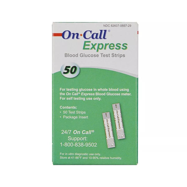 On Call Express Blood Glucose Test Strips FOR On Call Express Meter, 50 Strips, 755729