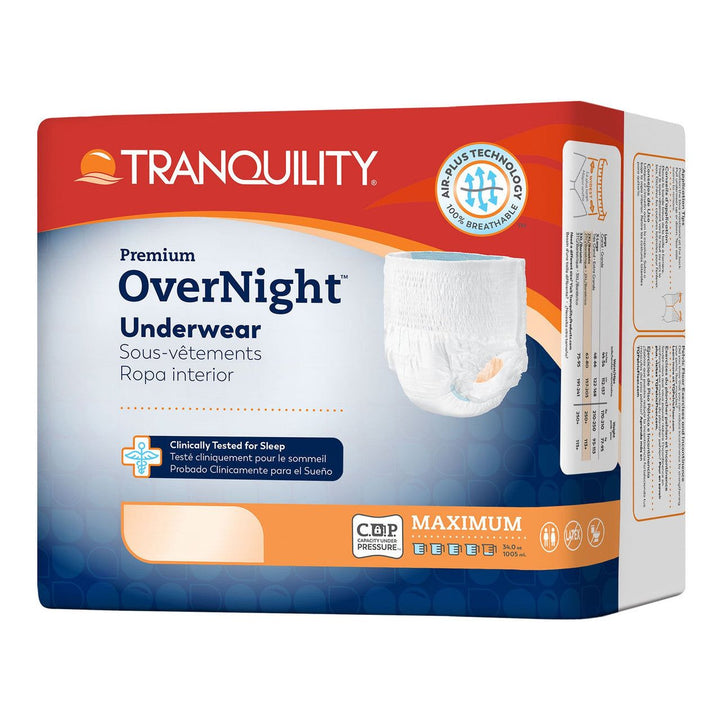 Tranquility 2116 Premium OverNight Adult Absorbent Underwear Pull On with Tear Away Seams Large (44 to 54) Disposable Heavy Absorbency 32/Pack. - OverstockMedicalSupply.com