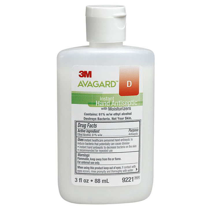 3M Avagard D 9221 Hand Sanitizer Instant Hand Antiseptic with Moisturizers Gel 3 oz. Bottle, 3/Pack - OverstockMedicalSupply.com