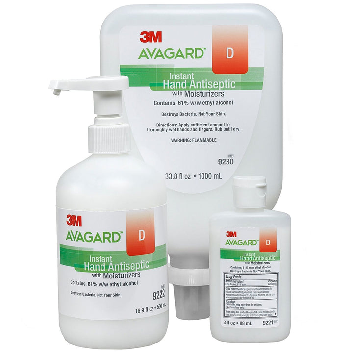 3M Avagard D 9222 Hand Sanitizer Instant Hand Antiseptic with Moisturizers Gel 16 oz. Bottle, 2/Pack - OverstockMedicalSupply.com