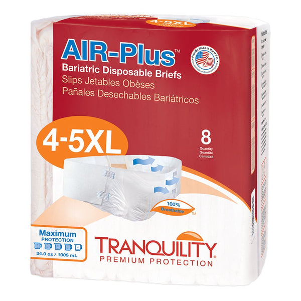 Tranquility Premium AIR-Plus Bariatric 2195 Adult Incontinence Brief 4-5X-Large Disposable Heavy Absorbency 32/Pack - OverstockMedicalSupply.com