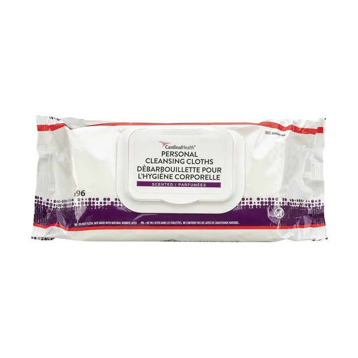 Personal Cleansing Wipe Cardinal 2AWU-96 Unscented adult washcloths, 9 X 13 Soft Pack 