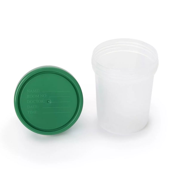 Specimen Container AMSure AS343 120 mL (4 oz.) Screw-on lid Graduated NonSterile 100 Pack