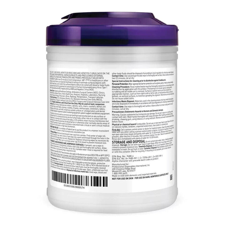 Super Sani-Cloth Q55172 Surface Disinfectant Wipes Cleaner Germicidal Wipe, Alcohol Scent